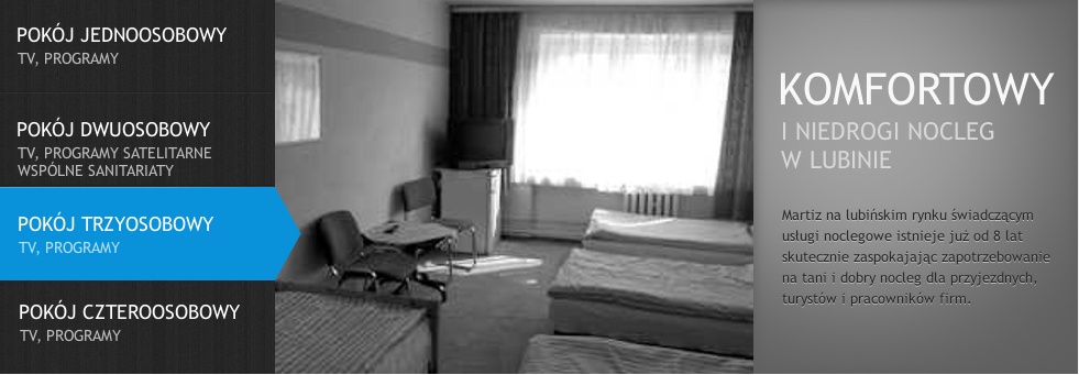 Pokój trzyosobowy - Hotel Martiz Lubin